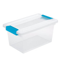 6 Pcs 11in X 8in X 2in Plastic Storage Box With Lid Multipurpose Craft  Organizer Plastic Containers