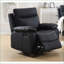 Fauteuils inclinables, fauteuil inclinable manuel moderne en similicuir | Noir