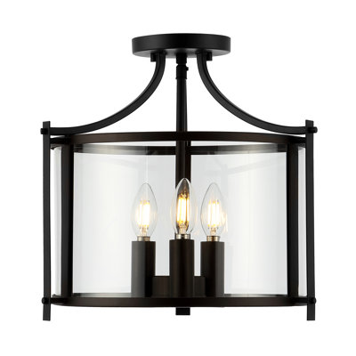 Plafonnier semi-encastré 3 lumières 15 po Firoza