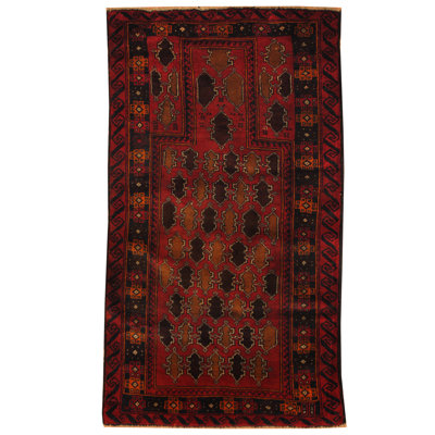 Tapis bleu marine / rouge Hartstein