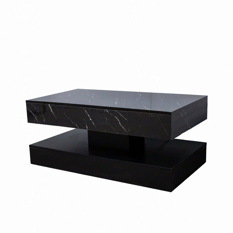 High LED Coffee Table,Coffee Table For Living Room,Living Room Tables,Large Living Room Furniture,LED Lights, Black