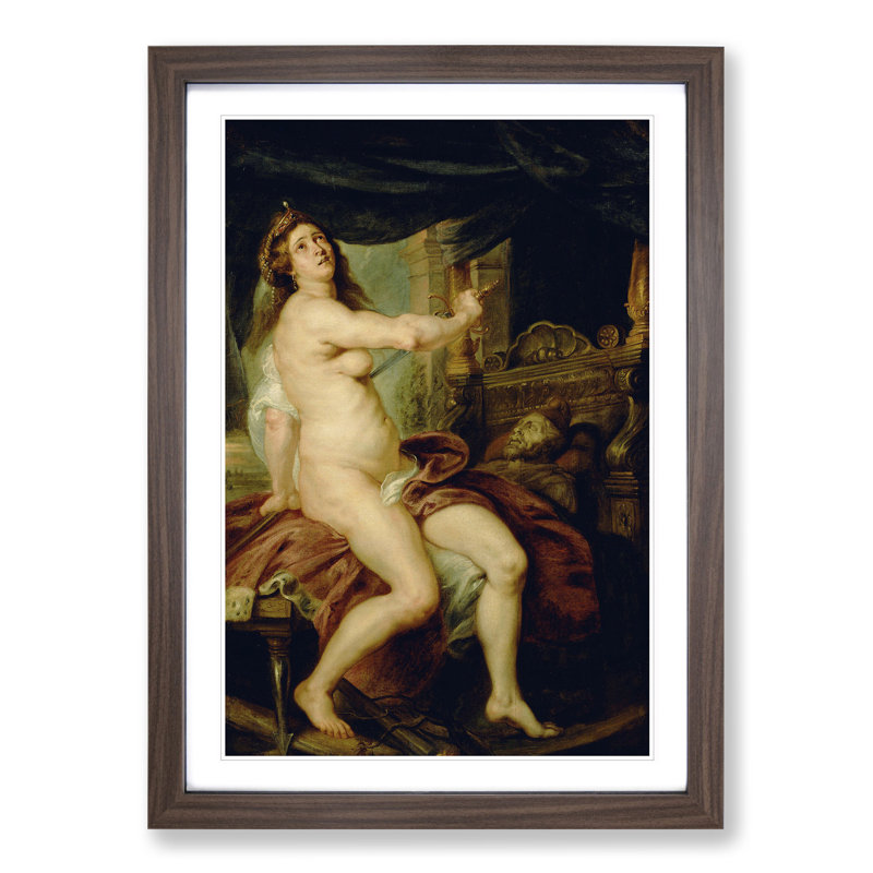 Sacrificing Dido by Peter Paul Rubens - Picture Frame Painting, 48cm H x 36cm W x 2cm D, Walnut Framed