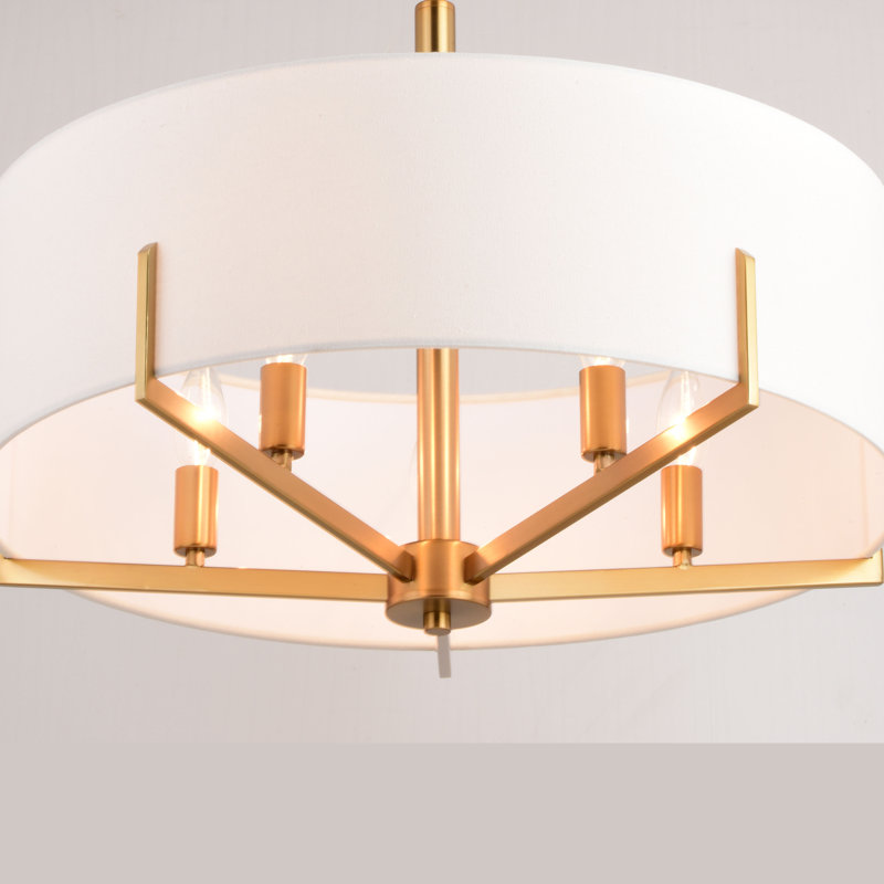 Lustre tambour 5 lumières Lentha