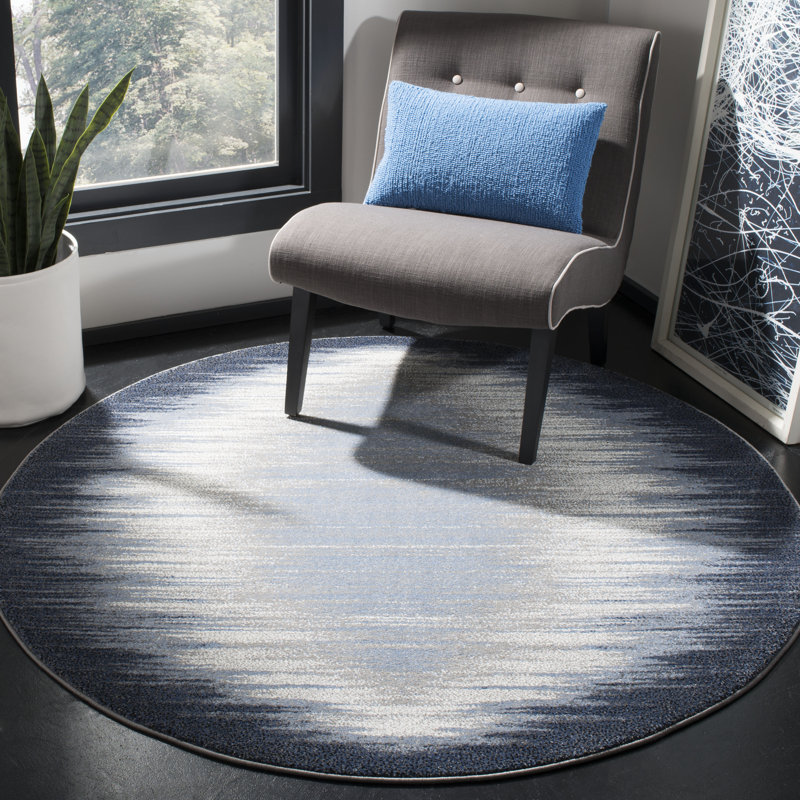 Tapis abstrait Prue Performance, Rond 5 pi 3 po