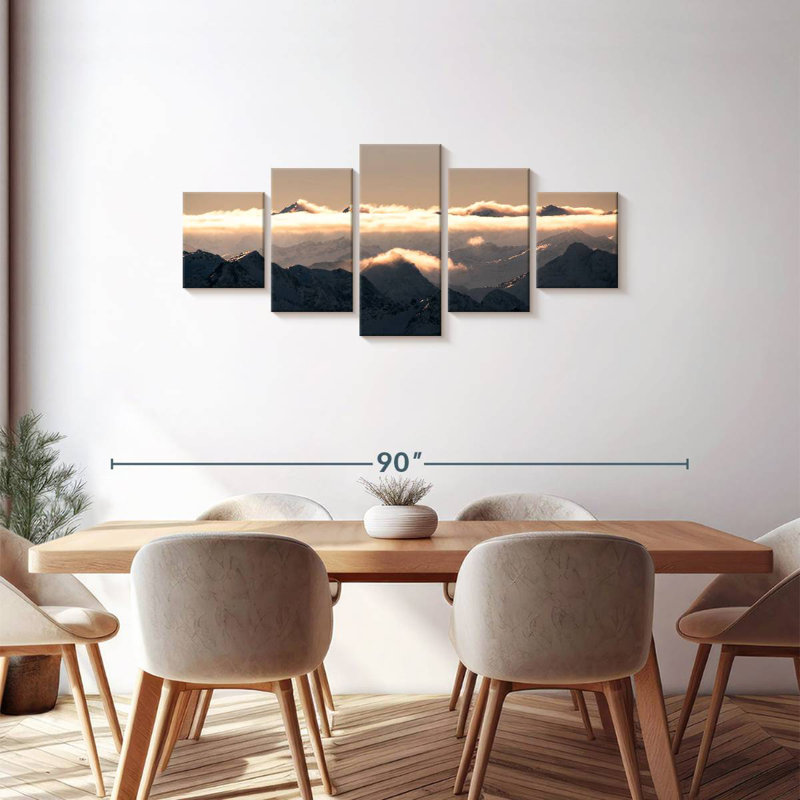 Cloudy Mountains, 30" H x 68" W