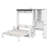 Farmhouse Multi-Functional Murphy Bed With Sofa, Desk & Storage Cabinet, Solid Wood Foldable Wall Bed