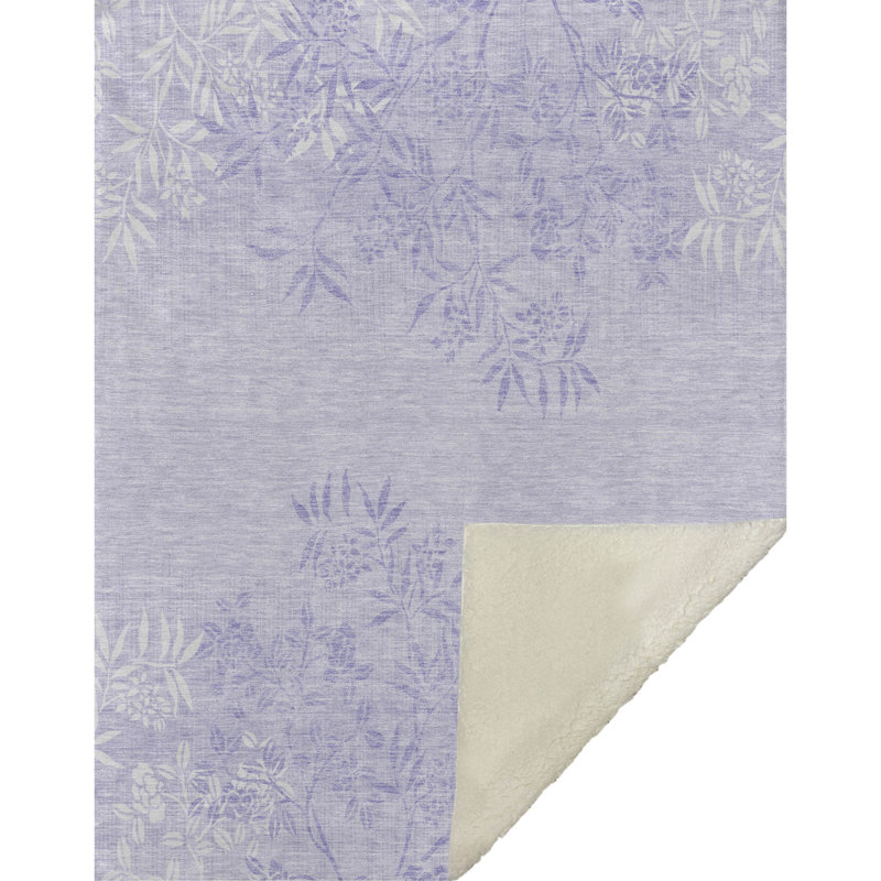 Jeté floral Sherpa ASB673 Addison, Lilas