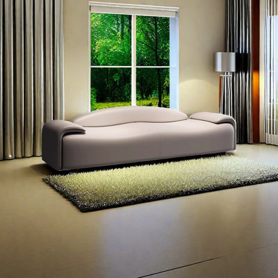 Banc rembourré en cuir véritable Marajade