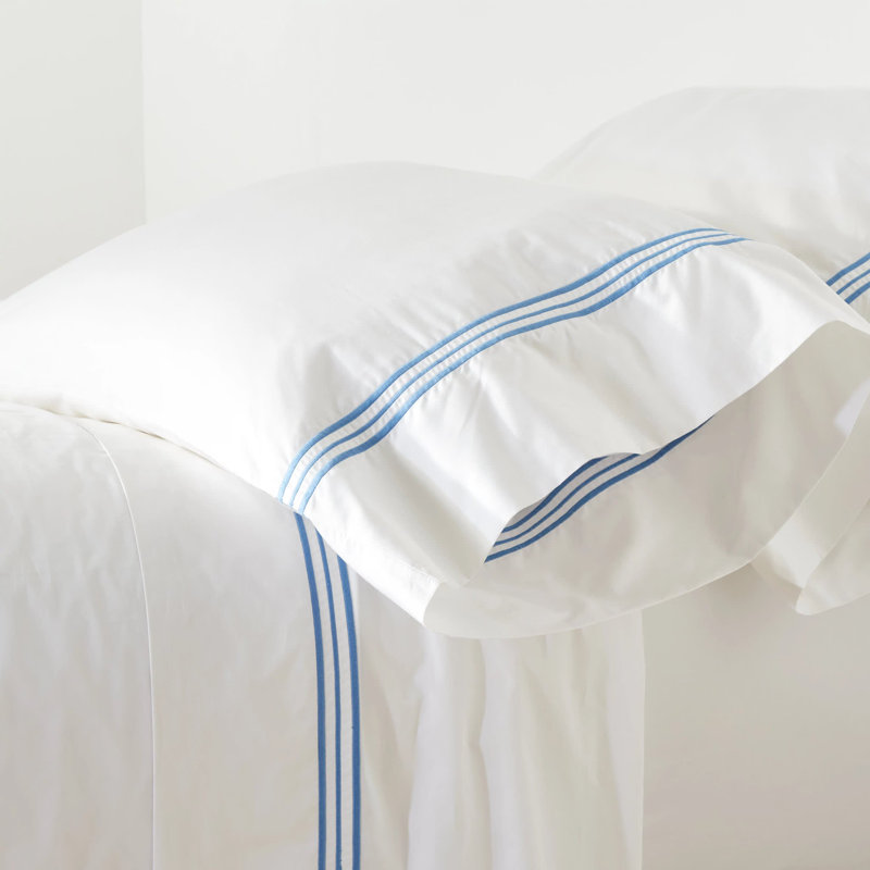 Trio Flat Sheet, Twin/Twin XL Flat Sheet , French Blue