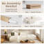 Canapé modulaire rembourré moderne sans dossier, canapé modulaire à combinaison en nuage avec méridienne en L, sans assemblage requis-400157417