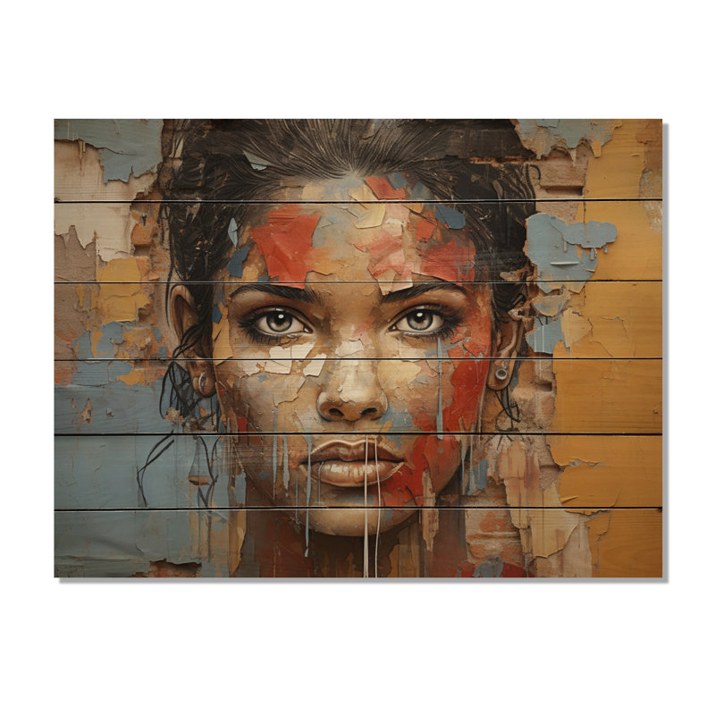 " Cuban Woman Street Art ", 10" H x 20" W x 0.78" D