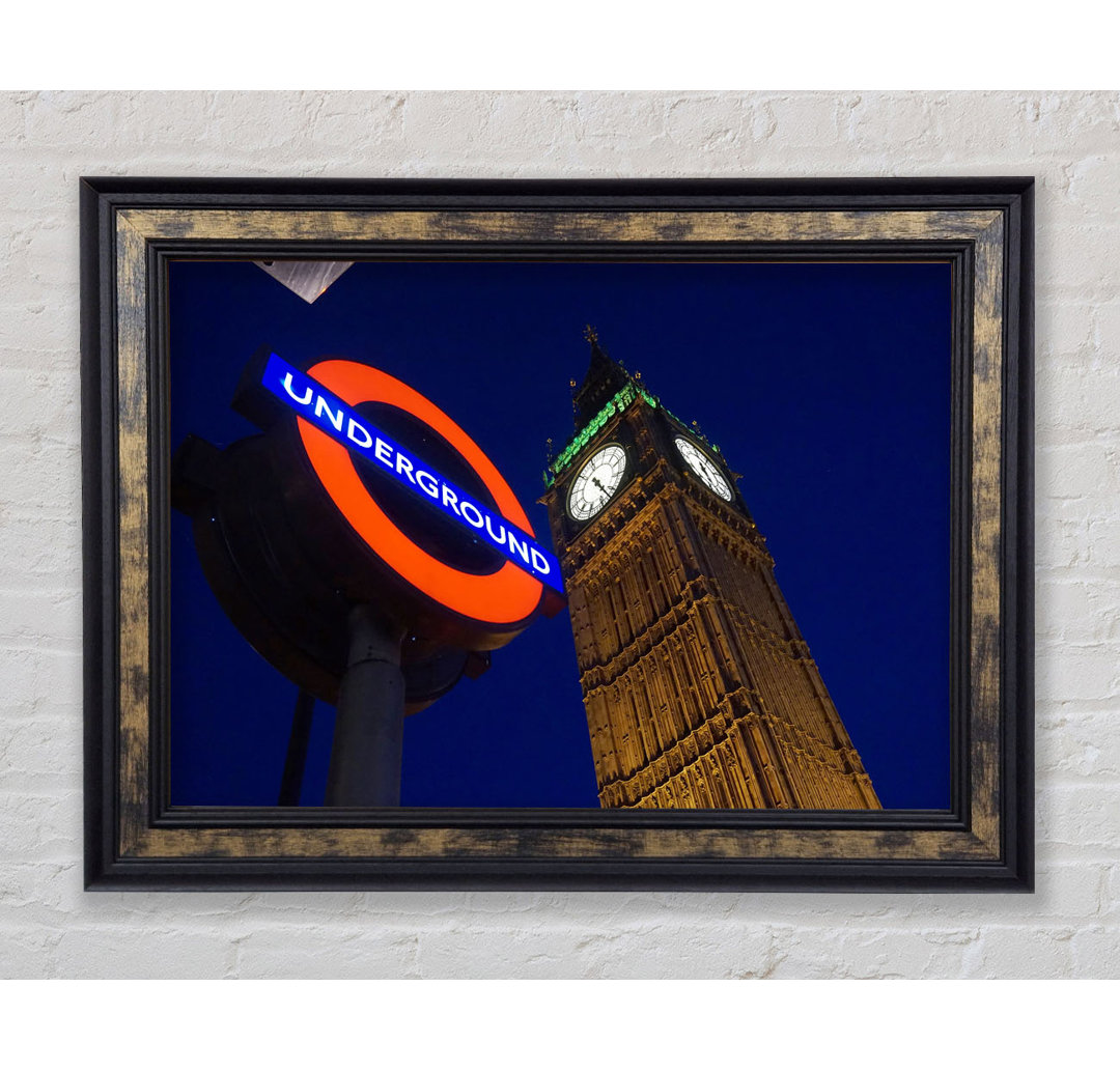 Big Ben Underground - Einzelner Bilderrahmen Kunstdrucke