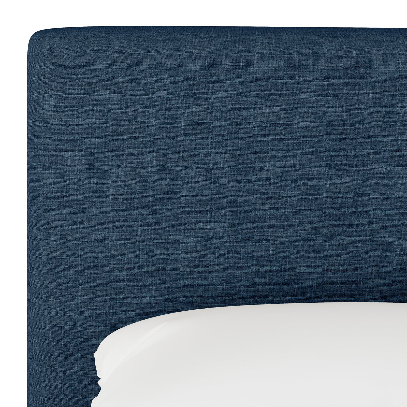 Pyburn Platform Bed, Full, Zuma Navy Textured Linen