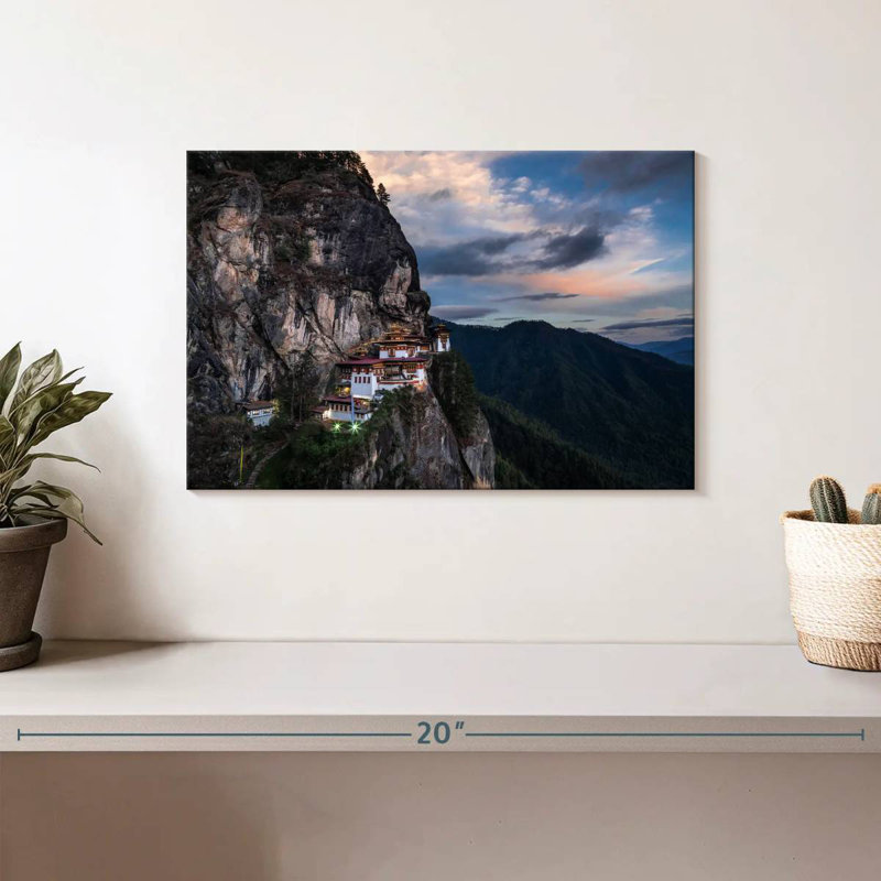 Paro Valley Buddhist Temple, 8" H x 12" W