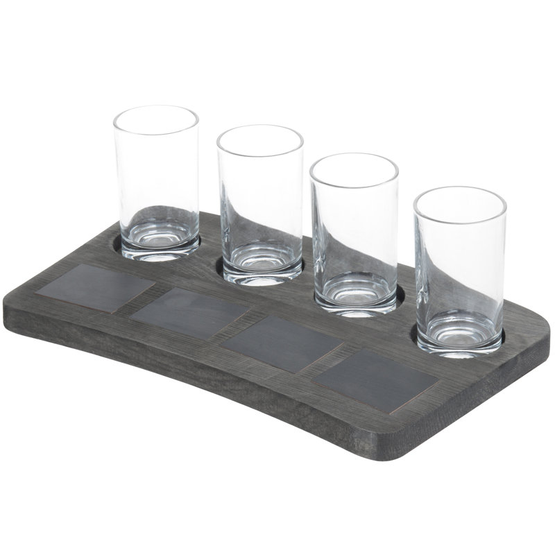 Cogdell 5 pièces 6 oz. Ensemble de verres à bière, gris, 4