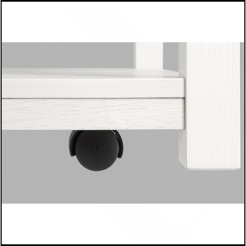 Table basse brune de style campagnard avec plateau de table rectangulaire 1 pièce et roulettes