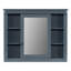 Meuble-lavabo 36 po avec lavabo supérieur, armoire à miroir bleu royal, armoire de rangement moderne avec 2 portes à fermeture douce et 2 tiroirs, meuble-lavabo simple-121294570