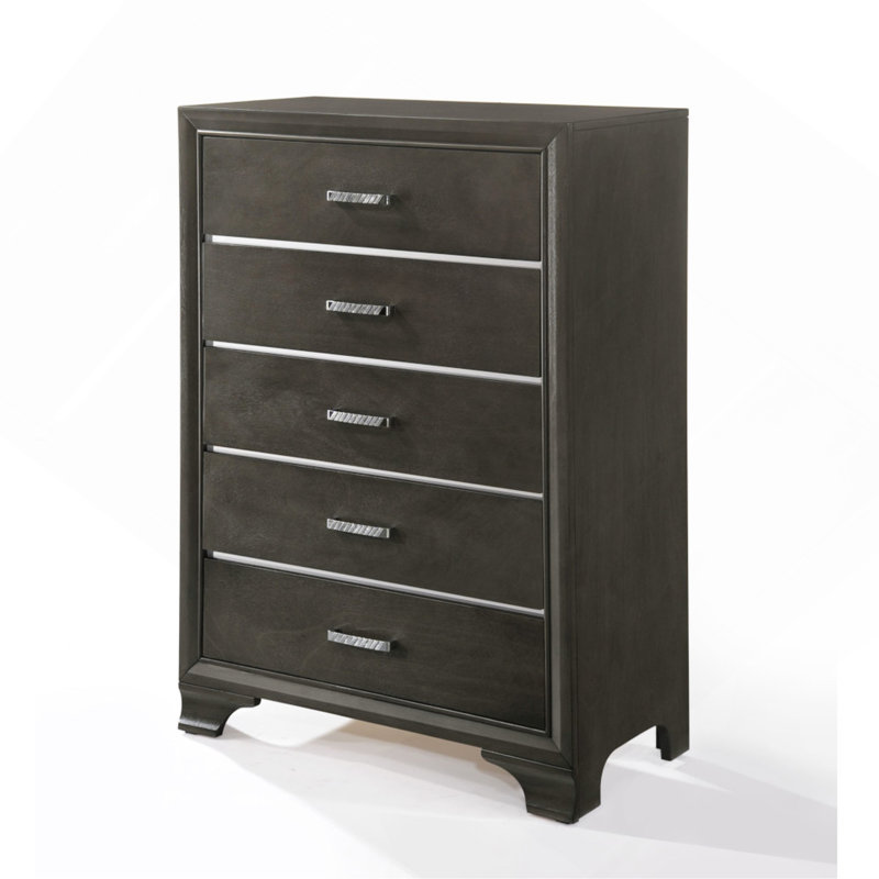 Commode Carine II à finition grise