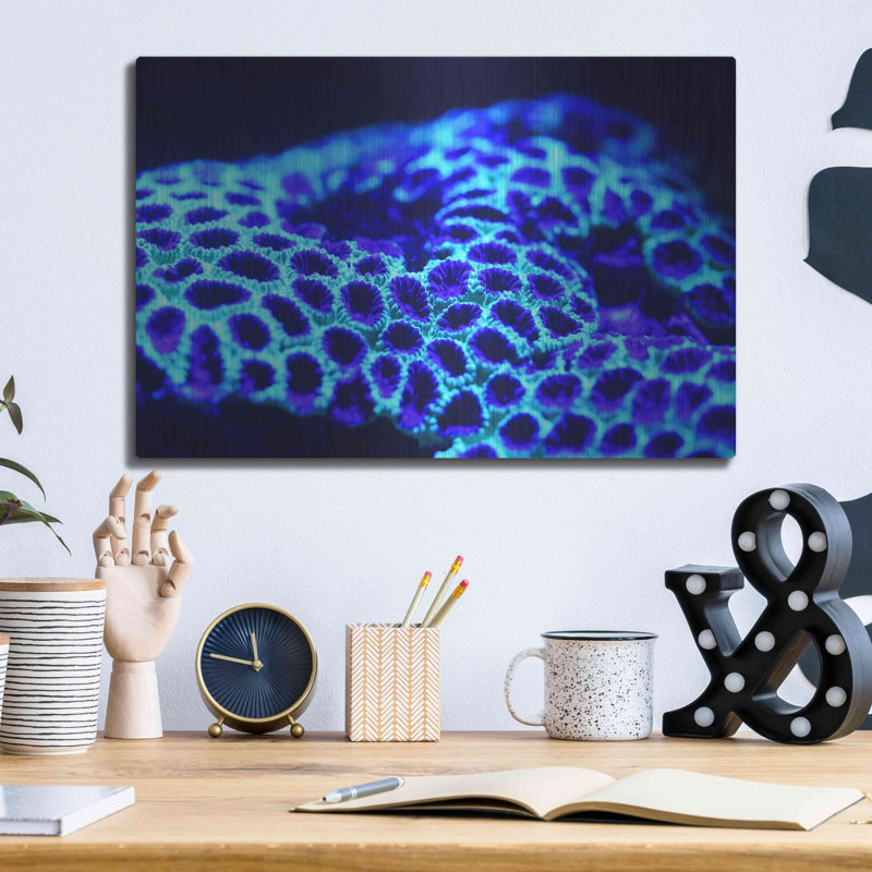 Art mural en métal luxueux «Ocean Carpet» par Epic Portfolio, 24 po x 16 po, H 12 po x l 16 po