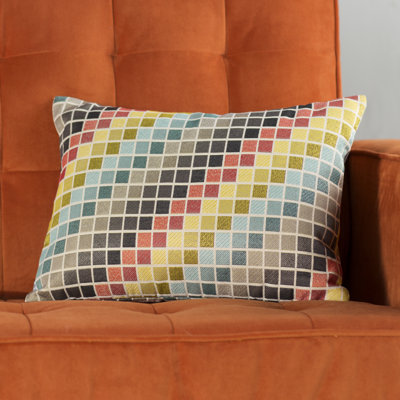 Urban Loft Geometric Feather Reversible Throw Pillow