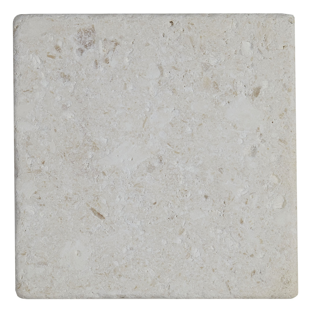 Oxford 4" x 4" Limestone Field Tile in Blavet Blanc Itona Tile