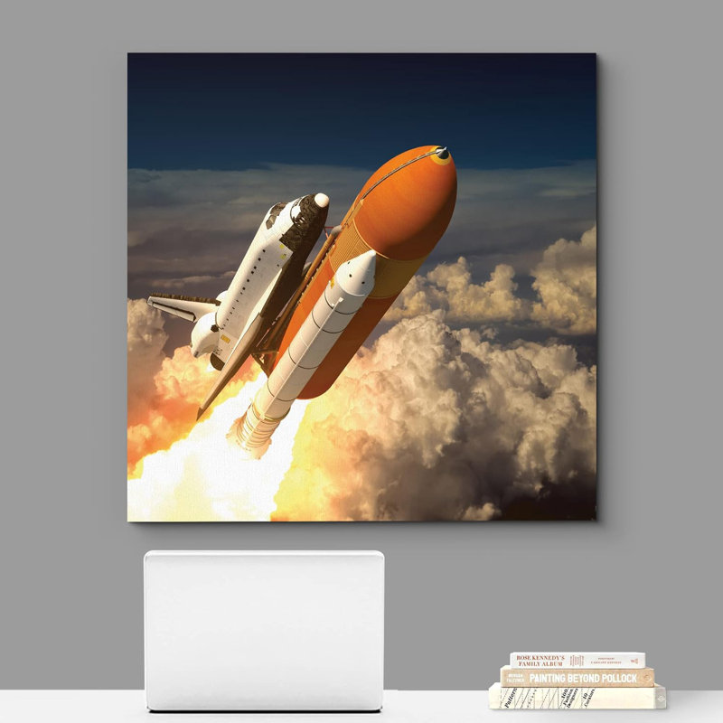 «Rocketship Blasts Off Into Space Astronomie» sur toile