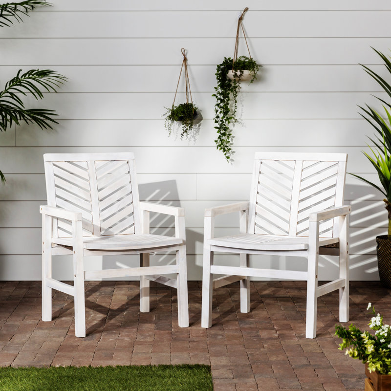 Chaises de patio modernes à chevrons