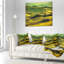 Coussin Green Rolling Hills on Misty Sunset-603408451