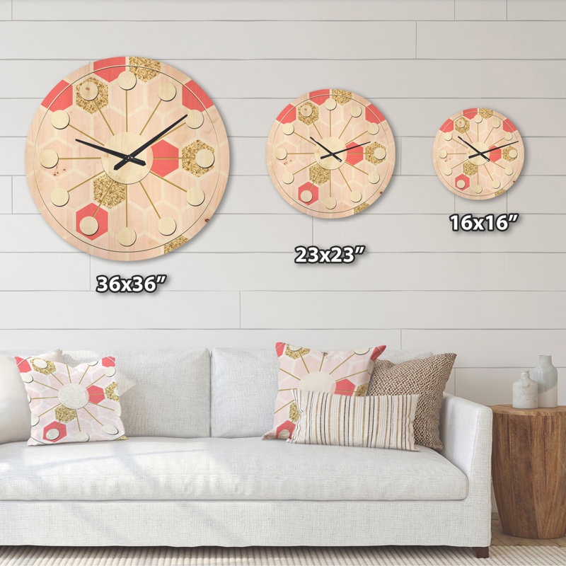 Horloge murale Mid-Century, Très grand