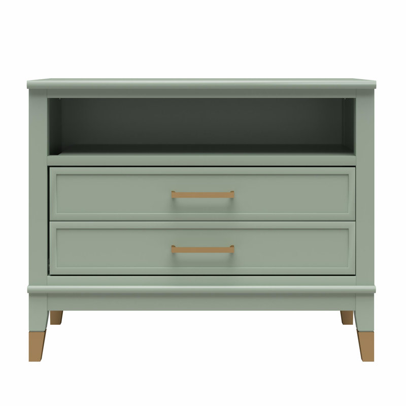 Wespi 1 Drawer Bedside Table, Green