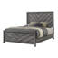 Lit double en bois de style moderne gris Denver
