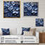 Beauté ornée bleue sur toile-97046232-97046224