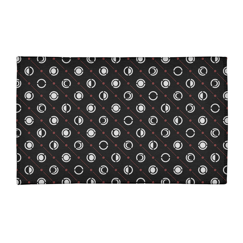 Tapis noir/blanc lune phases, Rectangle 3 pi x 5 pi