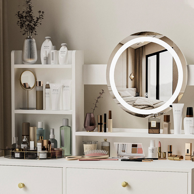 Bureau de coiffeuse avec miroir Elegant