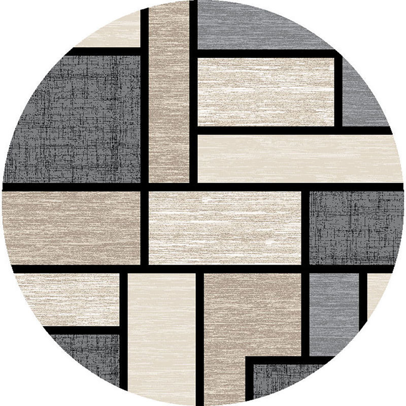 Marmolejo Performance Abstract Indoor Rug, Round 6'6"