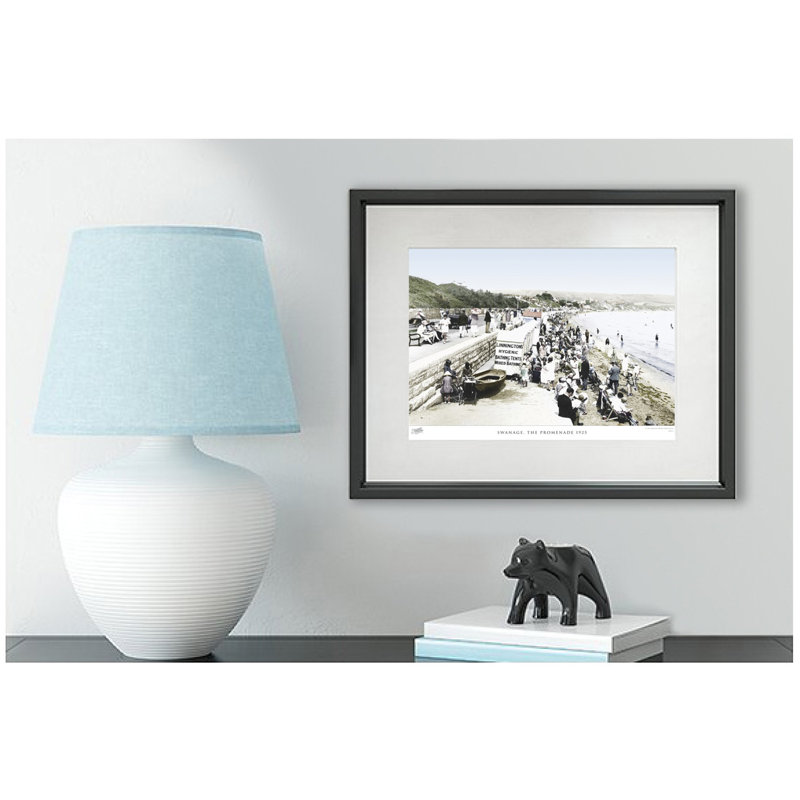Swanage, The Promenade 1925 by Francis Frith - Single Picture Frame Print, 40cm H x 50cm W x 2.3cm D
