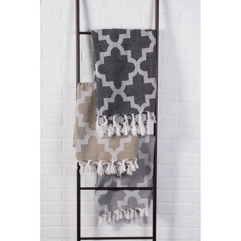 Hand Woven Throw Blanket, Gray
