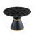 Black Marble Printed Mdf Round Dining Table