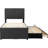 Gray Linen Upholstered Twin Platform Bed With Trundle And 3 Practical Drawers - Elegant Decor