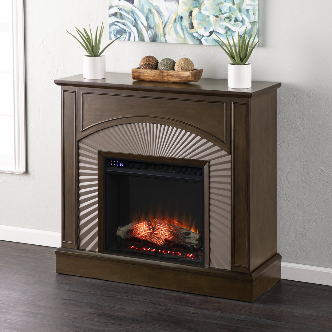 Freestanding Touch Screen Electric Fireplace Red Barrel Studio®