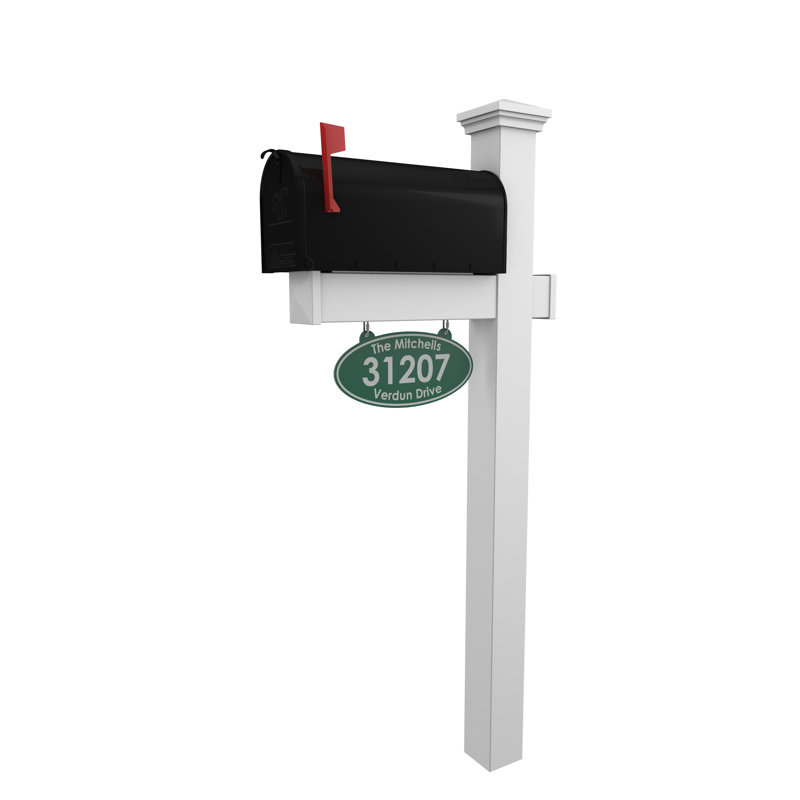 Plastic Post Mounted Mailbox