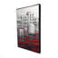 «Gray City» avec des nuages rouges, reproduction sur toile