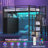 Twin Size Metal Loft Bed With Stairs, 8 Storage Drawers, Led Loft Bed With Storage Stairs-1116306236