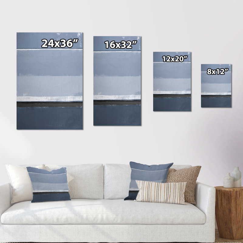 Art moderne gris et bleu II 2PT47744, H 32 po x l 16 po x P 1 po
