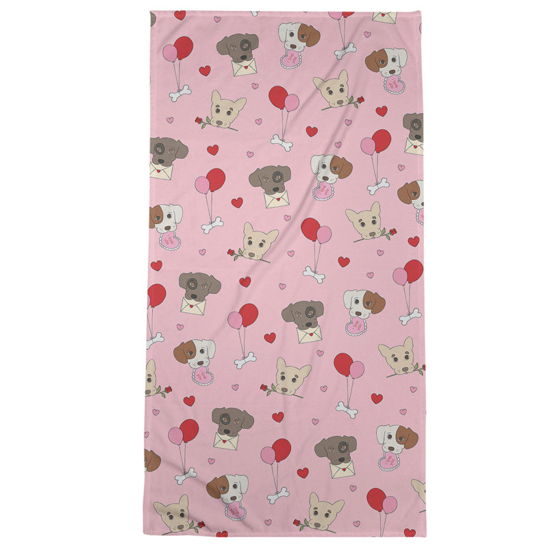 Beach Towel, Pink/Red, Poly/Cotton