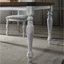 Ensemble de table de salle à manger 7 pièces avec 6 chaises rembourrées, blanc rustique et chêne