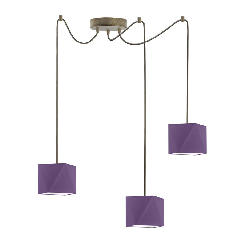 Carnevale 3 - Light Cluster Pendant, Violet, Brass