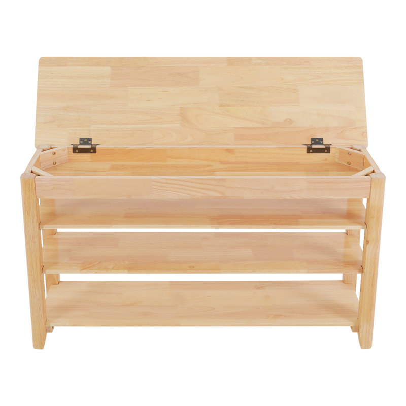 Banc de rangement à chaussures en bois à 3 niveaux