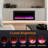 42 In. Wall Mounted Electric Fireplace With 12 Flame Colors And Wifi Function In Black-678244342