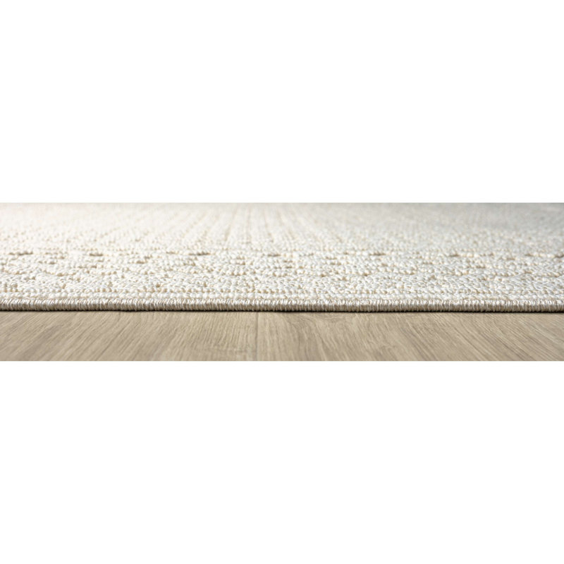 Textured Border Power Loomed Indoor/Outdoor Rug, Rectangle 2'3" x 3'3"